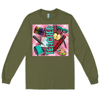 Army Green teacher Long Sleeve Tee - AdoDesignShop