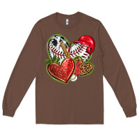 Chestnut baseball with strawberry hearts Long Sleeve Tee - texasbilliewilder