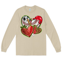 Mushroom baseball with strawberry hearts Long Sleeve Tee - texasbilliewilder
