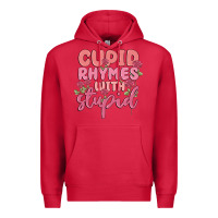 Cardinal cupid rhymes with stupid Premium Hoodie - MaliasSmallBusiness