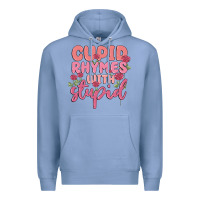 Colony Blue cupid rhymes with stupid Premium Hoodie - MaliasSmallBusiness