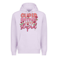 Lilac cupid rhymes with stupid Premium Hoodie - MaliasSmallBusiness