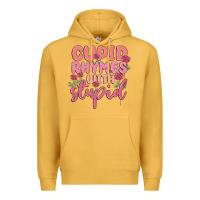 Mustard cupid rhymes with stupid Premium Hoodie - MaliasSmallBusiness