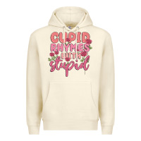 Sandshell cupid rhymes with stupid Premium Hoodie - MaliasSmallBusiness