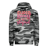 Slate Camo cupid rhymes with stupid Premium Hoodie - MaliasSmallBusiness