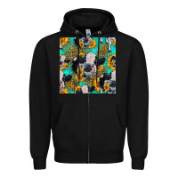 Black holstein cow seamless pattern Zipper Hoodie - HRA Design Shop