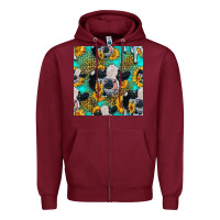 Burgundy holstein cow seamless pattern Zipper Hoodie - HRA Design Shop