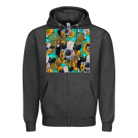 Charcoal Heather holstein cow seamless pattern Zipper Hoodie - HRA Design Shop