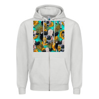 Dove Grey holstein cow seamless pattern Zipper Hoodie - HRA Design Shop