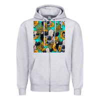Heather Grey holstein cow seamless pattern Zipper Hoodie - HRA Design Shop
