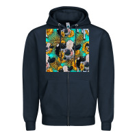 Navy holstein cow seamless pattern Zipper Hoodie - HRA Design Shop