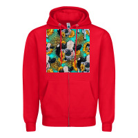 Red holstein cow seamless pattern Zipper Hoodie - HRA Design Shop