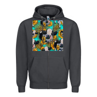 Smoke holstein cow seamless pattern Zipper Hoodie - HRA Design Shop