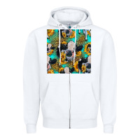 White holstein cow seamless pattern Zipper Hoodie - HRA Design Shop