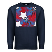 Navy Glitter 4th Of July Seamless Pattern Premium Sweatshirt - BundleAndBundleShop