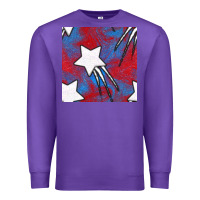 Purple Glitter 4th Of July Seamless Pattern Premium Sweatshirt - BundleAndBundleShop
