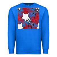 True Royal Glitter 4th Of July Seamless Pattern Premium Sweatshirt - BundleAndBundleShop