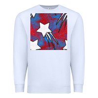 White Glitter 4th Of July Seamless Pattern Premium Sweatshirt - BundleAndBundleShop