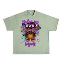 Oil Green minding my own business afro messy bun Urban Heavy Tee - texasbilliewilder