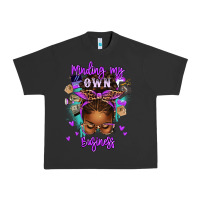 Pigment Black minding my own business afro messy bun Urban Heavy Tee - texasbilliewilder