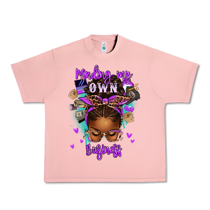 Minding My Own Business Afro Messy Bun Urban Heavy Tee by texasbilliewilder | Teevron