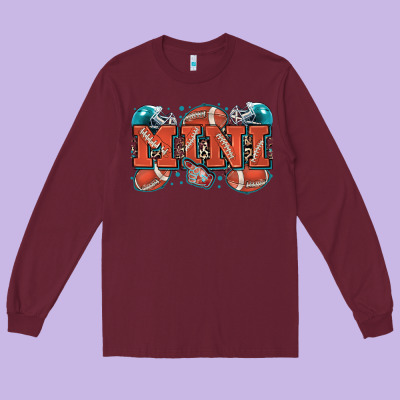 Mini American Football Long Sleeve Tee Designed By Zillion Design Studio