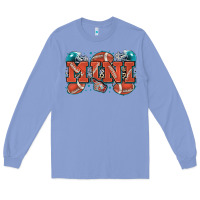 Colony Blue mini American football Long Sleeve Tee - Zillion Design Studio