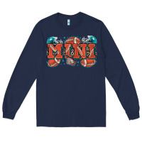 Navy mini American football Long Sleeve Tee - Zillion Design Studio