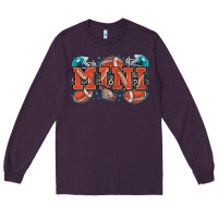 Plum mini American football Long Sleeve Tee - Zillion Design Studio
