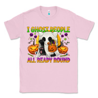 Bubblegum Pink I Ghost People All Ready Round Classic Tee - texasbilliewilder