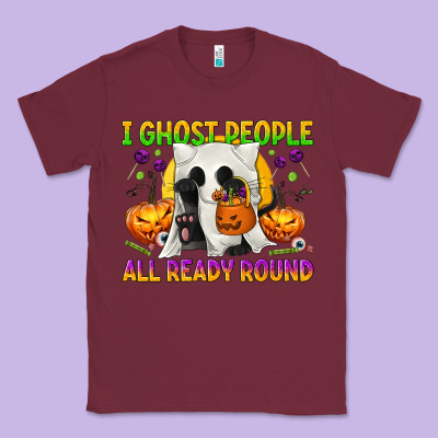 I Ghost People All Ready Round Classic Tee Designed By Texasbilliewilder