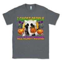 Charcoal Heather I Ghost People All Ready Round Classic Tee - texasbilliewilder