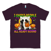 Plum I Ghost People All Ready Round Classic Tee - texasbilliewilder
