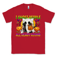 Red I Ghost People All Ready Round Classic Tee - texasbilliewilder