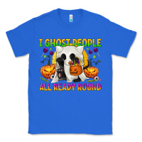 True Royal I Ghost People All Ready Round Classic Tee - texasbilliewilder