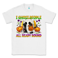 White I Ghost People All Ready Round Classic Tee - texasbilliewilder