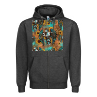 Charcoal Heather faith cross seamless pattern Zipper Hoodie - HRA Design Shop