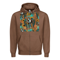 Chestnut faith cross seamless pattern Zipper Hoodie - HRA Design Shop