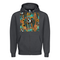 Smoke faith cross seamless pattern Zipper Hoodie - HRA Design Shop