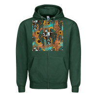 Sports Green faith cross seamless pattern Zipper Hoodie - HRA Design Shop