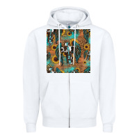White faith cross seamless pattern Zipper Hoodie - HRA Design Shop