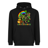 Black luckysaurus and st patricks Heavyweight Hoodie - AdoDesignShop