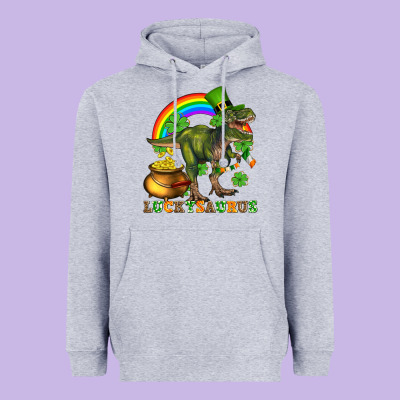 Luckysaurus And St Patricks Heavyweight Hoodie Designed By Adodesignshop