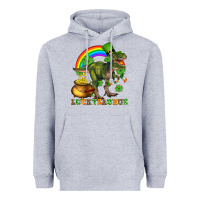 Heather Grey luckysaurus and st patricks Heavyweight Hoodie - AdoDesignShop