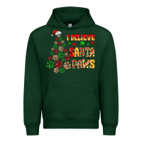 Forest Green i believe in santa paws Urban Hoodie - MaliasSmallBusiness