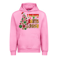 Fuchsia Pink i believe in santa paws Urban Hoodie - MaliasSmallBusiness
