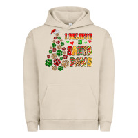 Pigment French Oak i believe in santa paws Urban Hoodie - MaliasSmallBusiness