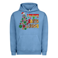 Pigment Pebble Blue i believe in santa paws Urban Hoodie - MaliasSmallBusiness