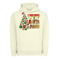 Pigment Pistachio i believe in santa paws Urban Hoodie - MaliasSmallBusiness