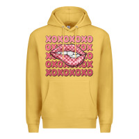 Antique Gold xoxo checker lips Premium Hoodie - MaliasSmallBusiness
